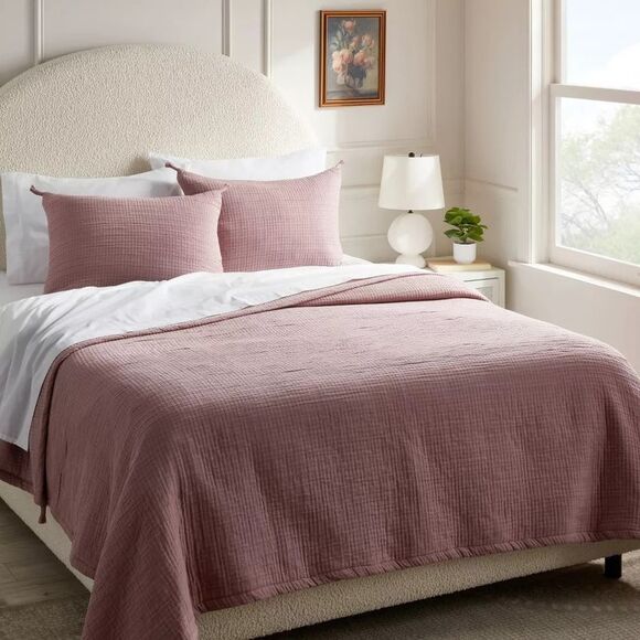 Threshold -  Quilt Double Cloth Textured Solid Midwei Mauve